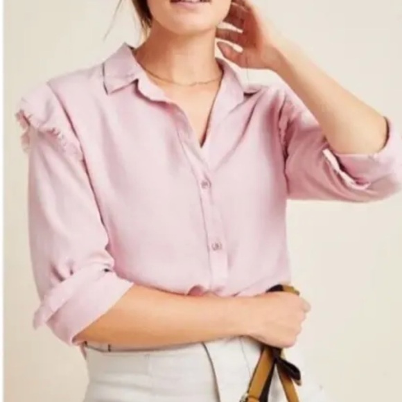 Cloth and stone mauve long sleeve button up - Picture 2 of 9